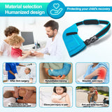 KONSEDIK Arm Sling Shoulder Injury Brace for Kids,Medical Sling with Shoulder Pad for Kids Rotator Cuff Injury,Support Brace for Kids Arm,Wrist, Elbow,Clavicle Fracture Post-Surgery(X-Small)