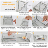 KOCASO 2 Pack Humane Rat Trap, 1-Door Small Live Chipmunk Trap That Work for Indoor Outdoor, Easy to Catch and Release Live Animal Trap Mouse Trap Cage for Rodent Mice Voles Hamsters, Metal & Reusable