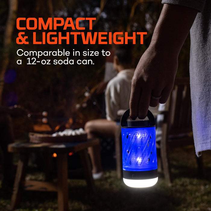 NEBO Mini Bug Zapper & Lantern with Dual Band UV Light Zaps Insects by The Powerful 700-volt Electrical Grid, Easily Fits in Backpack for Hiking, Camping, Hunting and Fishing