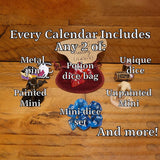 DND Advent Calendar Set-Dice Advent Calendar 2024,Advent Dice Calendar for Dungeon and Dragons,24 Days D&D Dice Set For Dungeons And Dragons, Pathfinder RPG DND Gifts Tabletop Game (1Set)