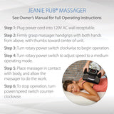 Core Products Jeanie Rub Variable Speed Electric Massager, Full Body Deep Tissue Massage for Muscle Pain, Orbital Action – Fleece Pad Cover Combo
