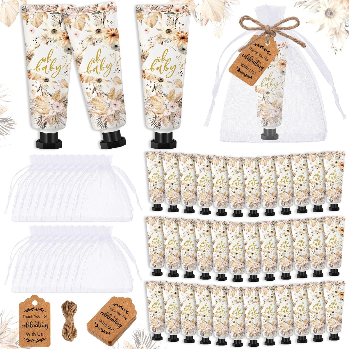 Dansib 48 Sets Baby Shower Hand Cream Wedding Hand Cream Gifts Baby Sh