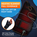 sticro Wrist & Thumb Heating Pad for Arthritis and Carpal Tunnel Relief, Hand Heating Pad for Sprains, Trigger Thumb, Tendonitis, Hand Pain Relief - Left & Right Hands(S/M)