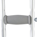 PCP Aluminum Crutches, Push Button Adjustable Height, Lightweight, 1 Pair, Kids Child Size (4'0" to 4'6")