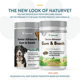 NaturVet Senior Advanced Gum & Breath Dog Supplement – Includes Peppermint, Parsley Leaf to Help Promote Periodontal Health, Fresh Breath for Dogs – 45 Ct. Soft Chews