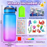 Decorate Your Own Water Bottle Kits for Girls - Kids Water Bottle Birthday Gifts for 4 5 6 7 8-12 Year Old Girl DIY Mermaid Birthday Decorations Arts and Crafts for Kids Ages 6-8 Girls Christmas Gift