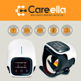 Careella Wireless Knee Massager with Heat and Red Light - Knee Heating Pad for Knee Pain - Vibration Knee Pain Relief - Heating Pad for Knees - Portable & Easy-to-Use Knee Therapy Equipment