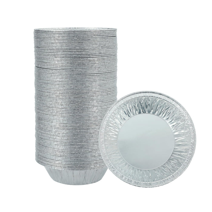 Waytiffer Pie Pans (100 Pack) 5 inch HEAVY-DUTY Disposable Aluminum Foil pie/tart Pans for Baking Personal Mini Pies, Foil Pie Tin for Bakeries, Cafes,Easily Stack & Store, Freeze & Reheat