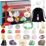 Advent Calendar 2023, 24 Days Christmas Countdown Calendar Rocks, Minerals, Gemstones & Crystal, Natural Mineral for Collection Learning, Scientific Gift for Kids, Adult, Geology Enthusiasts