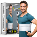 BLITZU Broken Rib Brace Chest Binder & Wrap Belt for Post-Surgery, Cracked, Fractured, Dislocated Ribs, Pain and Strain Treatment. Rib Cage Protection, Compression and Support. Plus Size