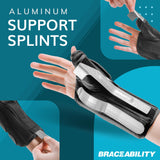 BraceAbility Wrist and Thumb Spica Splint - De Quervain's Tenosynovitis Long Forearm Cast Stabilizer for Tendonitis, Sprains, Thumb Brace for Arthritis Pain and Support - (S Left Hand)
