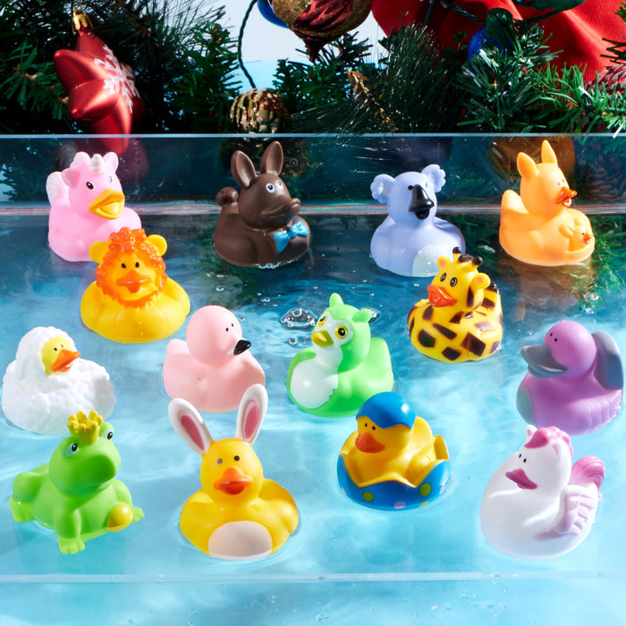 JOYIN 24 Days Christmas Advent Calendar 2024, Rubber Ducks for Boys Girls Kids and Toddlers,Christmas Party Favor Xmas Gifts, Halloween Rubber Ducky Bath Toys, Kids Xmas Fun Ducks,Christmas Countdown