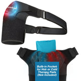 CUREDWELL - Shoulder Brace for Men & Women, 3 Sizes - Shoulder Brace for Torn Rotator Cuff & Shoulder Support Brace for Shoulder Pain Relief & Injury Healing - Adjustable Unisex Shoulder Compression