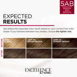 L'Oreal Paris Excellence Creme Permanent Hair Color, 5AB Mocha Ash Brown, 100 percent Gray Coverage Hair Dye, Pack of 3
