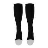Truform 15-20 mmHg Compression Stockings for Men and Women, Knee High Length, Open Toe, Black, Large