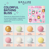 SpaLife "Fizzle All The Way" Bath Bomb Advent Calendar - 12 Days of Relaxation and Fun - Relaxing and Rejuvenating Bath Bombs - Perfect Christmas Holiday Gift Set