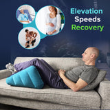 Leg Elevation Pillow by Recovery Wedge, Inflatable Wedge Pillow for Sleeping and Post-Surgical Recovery, Improve Circulation and Reduce Swelling, Speed Injury Recovery. (Large triangle)