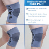 KEDLEY Knee Support Sleeve | Premium Elasticated Compression Support Band | Aiding Rehabilitation, Joint Pain, Knee Swelling & Arthritis | Ideal for Sports, Exercise, Gardening & Everyday Use.