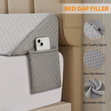 Ruqmuis King Bed Wedge Pillow for Headboard, Bed Gap Filler, Mattress Gap Filler King, Fill The Gap (0-7") Between Headboard and Mattress (Grey, 76"x10"x6")