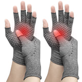 DRNAIETY 2 Pairs Arthritis Compression Gloves, for Hand Arthritis, Rheumatoid, Osteoarthritis, Carpal Tunnel Pain, Compression Gloves for Arthritis for Women & Men, Anti-Slip Glue dot Gloves for Work