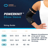 Copper Compression PowerKnit Elbow Sleeve - Seamless Elbow Brace for Men & Women - Pain Relief for Tendonitis, Tennis Elbow, Golfers, Weight Lifting - Fits Right or Left - 1 Sleeve - S/M