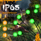 PATIOPIA 2 Pack Halloween Decorations Outdoor Waterproof 20 LED Firefly Garden Lights,Solar Lights for Outside,Solar Lights Outdoor,Solar Garden Lights for Halloween,Christmas,Yard,Patio(Green)