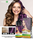 Herbishh Hair Color Shampoo for Gray Hair – Magic Hair Dye Shampoo – Colors Hair in Minutes–Long Lasting–500 Ml–3-In-1 Hair Color–Ammonia-Free | Herbishh (Purple)