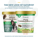 NaturVet Advanced Probiotics and Enzymes Supplement, Plus Vet Strength PB6 Probiotic, Soft Chews, Made in The USA with Globally Source Ingredients 70 Soft Chews