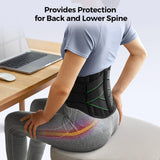 FREETOO Back Brace for Men Lower Back Pain with 7 Metal Stays, for Sciatica, Herniated Disc, Scoliosis and More Pain Relief! Breathable Back Support Belt for Women Work with Soft Pad, Lightweight Lumbar Support for Dairly Activity M(Waist:33"-39")