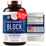 Histamine Block Capsules for Alergies - Quercetin Allergy and Histamine Intolerance Supplement Antihistamines for Adults - Natural Allergy Relief Extracts Histamine Blocker - 60 Vegan Capsules