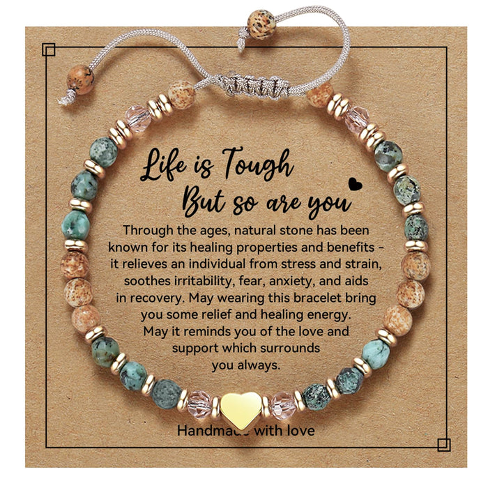 yupoxiu Natural Stone Bracelets - Inspirational Birthday Gifts for Women