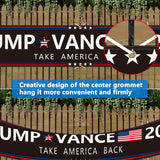 Probsin Trump Vance 2024 Banner Black 120" x 20" Decorations Take America Back President Trump Vice President Vance Yard Sign Party Supplies Hanging Outdoor Gate Decor Fence Door Indoor Wall