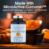 Vonacor, Highly Absorbable MicroActive Curcumin with Turmeric Oil Extract 500mg for Optimal Joint Health, Vegan, Non-GMO, Gluten-Free, 60 Vegan Capsules