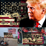 Trump 2024 Flag Double Sided 3x5 Outdoor 2nd Amendment Flag Heavy Duty 3 Ply Polyester Trump Law & Order 2nd Amendment Guns American Flag with Brass Grommets Vibrant Color and UV Fade Resistant