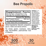 Jarrow Formulas Bee Propolis 500 mg - 1 fl oz - Alcohol-Free Liquid Extract - Immune Support Antioxidant Supplement - Immune Support - Approximately 30 Servings