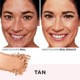 IT Cosmetics CC+ Airbrush Perfecting Powder Foundation - Buildable Full Coverage Of Pores & Dark Spots - Hydrating Face Makeup with Hydrolyzed Collagen & Niacinamide - Tan - 0.33 Oz