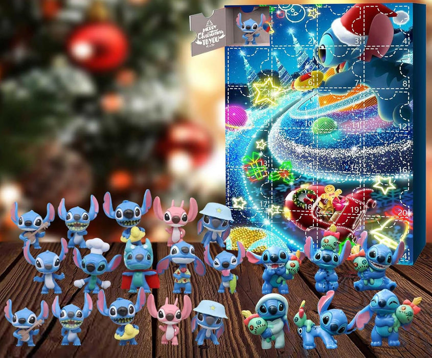 2024 Cute Cartoon Advent Calendar, 24 Days of Advent Calendar, Mini figures Christmas Countdown Calendar, 24PCS Cute Cartoon Minifigures Doll Xmas Vacation Stocking Stuffer Gifts