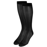 Truform Sheer Compression Stockings, 15-20 mmHg, Women's Knee High Length, 20 Denier, Black, 2X-Large