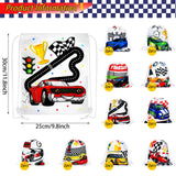 Race Car Truck Birthday Party Supplies Race Car Truck Party Favors Gift Bag Racing Drawstring Backpack Truck Candy Treat Bag Goodie Snack Bag for Boys Kids Party Decoration (Race Car, 20 Pieces)