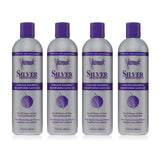 Jhirmack Silver Brightening Purple Shampoo Set of 4 for all types of silver, grey, and blonde hair