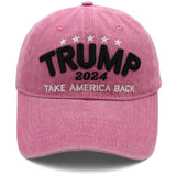 xywlwoer Trump 2024 Hat, Trump Hat Trump Merchandise Take America Black 45-47 MAGA Baseball Cap Trump Gifts for Men Women (Pink)