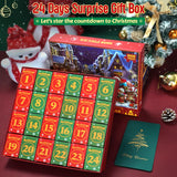 ZIZZ Advent Calendar 2024 Christmas Jigsaw Puzzle - 24 Boxes 1008 Pieces Xmas Countdown Puzzle Gift for Kid Adult Boy Girl Teen Holiday Fun Family Toy Game Christmas Stocking Stuffer Home Decoration