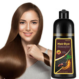 Fvquhvo Coffee Hair Dye Shampoo 3 in 1, Hair Color Shampoo Colors in Minutes, Brown Hair Shampoo for All Hair Types, Long Lasting Shampoo Hair Dye & Shampoo Para Canas (Coffee)