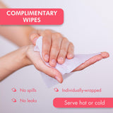 Diamond Wipes Pre-moistened Hand Wipes - “With Our Compliments” Logo 10x8” Extra Thick Lemon-Scented Pack of 50 Individually Wrapped Wet Wipes
