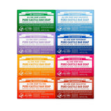 Dr. Bronner's - Pure-Castile Bar Soap (5 oz Variety Pack) Almond, Unscented, Lavender, Peppermint, Citrus, Rose, Tea Tree, & Eucalyptus - Made with Organic Oils, (8 Count)