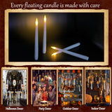 Enido 22 Pc Flickering Flameless Taper Floating Candles with Magic Wand Remote for Parties Christmas Decoration, Home Decor Battery Operated Candles LED Candles with 3D Flame windle candles