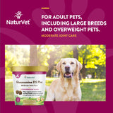 NaturVet – Glucosamine DS Plus - Level 2 Moderate Care – Supports Healthy Hip & Joint Function – Enhanced with Glucosamine, MSM & Chondroitin – for Dogs & Cats–70 Soft Chews