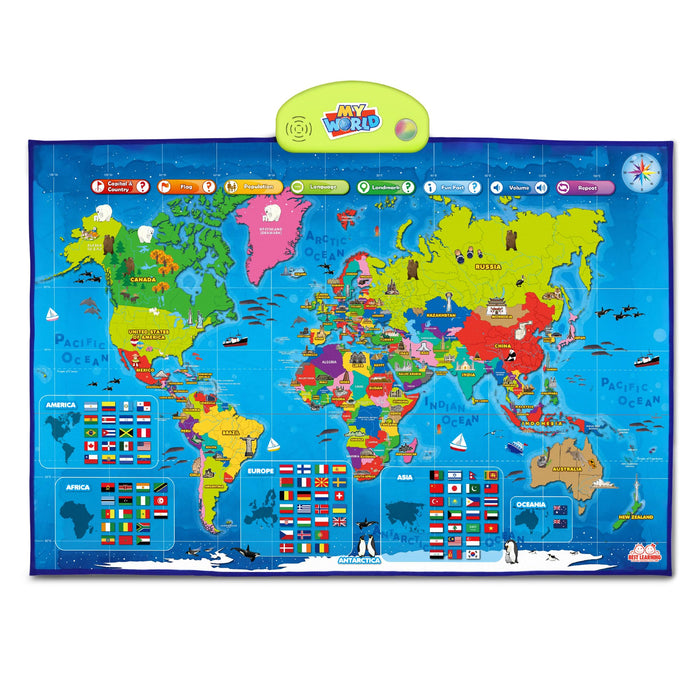 BEST LEARNING i-Poster My World - Interactive Talking World Map for Kids