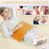 Heating Pad-Electric Heating Pads for Back,Neck,Abdomen,Moist Heated Pad for Shoulder,knee,Hot Pad for Arms and Legs,Dry&Moist Heat & Auto Shut Off(Orange, 12''×24'')