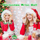 24PCS Christmas Wrist Band Jingle Bells Bracelets Jingle Bell Musical Instruments for Kids Christmas Party Favors (12 Red and 12 Green)